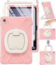 Sakura Pink Case for Samsung Galaxy Tab A9+ Plus 2023, Silicone Cover & Kickstan picture
