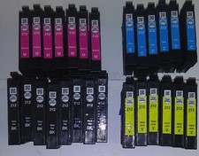Lot Of 27 EMPTY Virgin Epson 212 Ink Cartridges BCMY picture