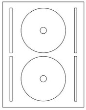 200-Pak Matte Finish FULL FACE FORMAT CD/DVD Labels (100 sheets, 2 per sheet) picture