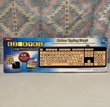 All Star EZ Eyes Wired Keyboard Large Print for Low Vision Seniors New In Box picture