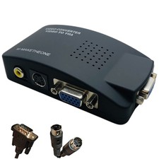 M MAKETHEONE RCA to VGA Adapter, Composite AV S-Video Input black picture