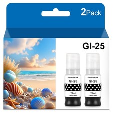 GI-25 Black Refill Ink Bottles 70ml 2-Pack for Canon MAXIFY GX1020 GX2020 picture