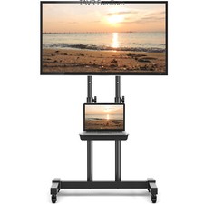 Mobile TV Stand Monitors Display Trolley Stand with Wheels for 32-80 inch TVs picture