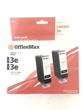 OfficeMax Canon 3e Inkjet Cartridge Black 2 Pack picture