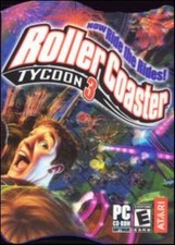 RollerCoaster Tycoon 3 PC CD design amusement park roller coaster ride sim game picture
