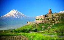 Landscape nature mount ararat ar da kars turkey Custom Gaming Mat Desk picture
