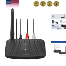 BE-RCA Pro Long Range Bluetooth Adapter for Bluetooth Music Streaming, Black picture