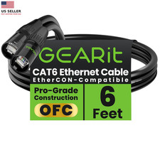 Shielded CAT6 Ethercon Cable (6 Feet) Professional Audio & Lighting RJ45 picture