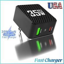 Universal 35W GaN Fast Charger PD USB-C Wall Charger Adapter For iPhone Samsung picture