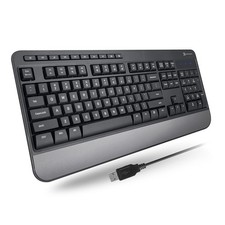 X9 Full Size Ergonomic Wired USB Keyboard Wrist Rest Number Pad 114Key picture