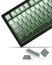131 Keycaps Set, Green Gradient Shine Through PBT Keycaps for Mechanical Board picture