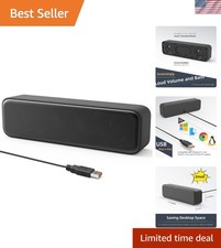 Compact USB Computer Speakers with Enhanced Bass for Desktop & Laptop Use picture