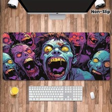Large Mouse Pad with Vibrant Zombie Theme, Blood Stain Design - 3D High Defini picture