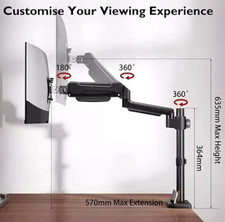 Desk Mount For Monitor 13 to 34 Inch Screens Swiveling Arms picture