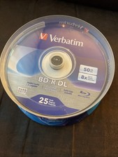 Verbatim 98356 25pk BD-R DL 50GB 6X Dual Layer Blu-ray Bluray Blank Discs picture