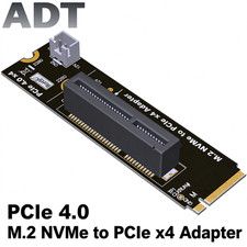 ADT M.2 NVMe M-Key SSD to PCIe 4.0 x4 Riser Adapter Card for Industrial Server picture