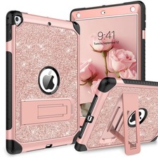 Case for iPad 6th/5th Generation, iPad 9.7 Case Glitter Women Girls Hybrid Sh... picture