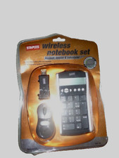 NWT STAPLES WIRELESS NOTEBOOK SET KEYPAD MOUSE CALCULATOR EASY CONNECTION picture