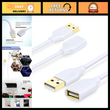 USB Extension Cable 2-Pack, 6ft Type A Male to Female, Gold-Plated Connectors, W picture
