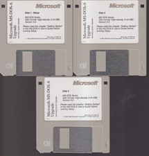 Vintage Microsoft MS-DOS 6 Upgrade Operating System  3.5