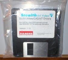 Vintage Diamond Multimedia Stealth 64 Video Drivers on Floppy Disks 1995  Sealed picture