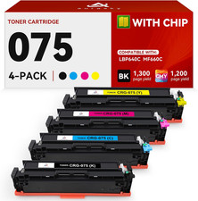Chip 4-Pack Toner 075 BCMY 075H Canon Compatible BN BCMY Aurasky picture