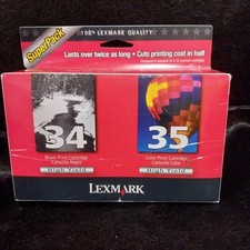 New Genuine Lexmark 34 35 2PK Ink Cartridges X Series X2500 Z Series Z1300 Z1310 picture