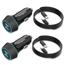2 Pack 90W USB C Car Charger Super Fast Charge for iPhone/Samsung 5 ft Black picture