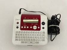 Brother P-touch PT-1280 Label Maker w/ AC Adapter White/Red QWERTY Keyboard picture