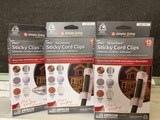 Simple Living Solutions 12ct Sticky Cord Clips 3 Pack picture