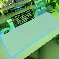 JMIYAV Green RGB Gaming Mouse Pad 31.5x12 Inch PC XL Large Glowing Led Light ... picture