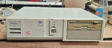 Vintage Dell 450/L 486 Desktop Computers Dual Floppy Ceramic CPU Powers/Posts picture
