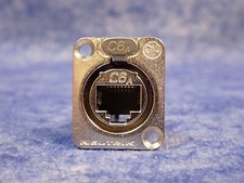 Neutrik NE8FDX-P6 D-Shape CAT6A Connector Shielded Feedthrough Nickel (BN217) picture
