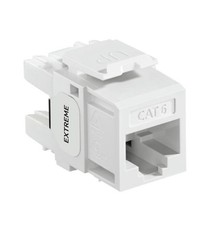 LEVITON Cat 6 Jack (60) + 2 Port Wall Plate (30) picture