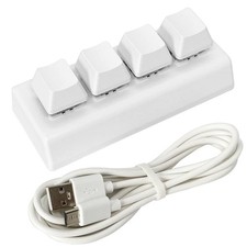 QINIZX Mini 4 Keys Macro Mechanical Keypad, RGB Game Keyboard, USB-C | Portab... picture