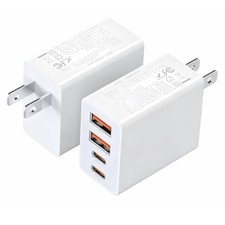 2-Pack USB C Charger Block - 40W Fast USB C Wall Charger - 4-Port - 2 Pieces picture
