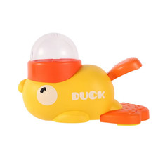 Yellow Duck-Shaped Interactive Cat Treat Dispenser Durable Plastic Training Dogt picture
