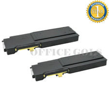2X YELLOW Toners for DELL 331-8422, 331-8426, 331-84230, F8N91, MD8G4, C3760DN picture