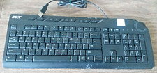 ACER Desktop Keyboard Model KU-0760 English 104 Keys USB Wired TESTED Works picture
