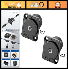 2PCS 3.5mm TRS Female to Female Panel Mount Adapter - 1/8