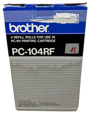 Brother PC-104RF Original TTR Ribbon Rolls Fax 1150P/1200P/1700P [2 Rolls] picture