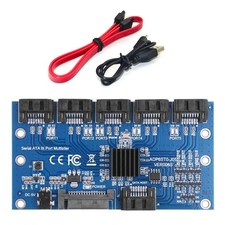 1 To 5 Ports SATA Expansion Card SATA3.0 7PIN Motherboard 6Gbps Riser Card Hub picture