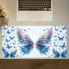 1pc Non-Woven Keyboard And Mouse Pad Blue Purple Gradient Wing Butterfly Offic picture