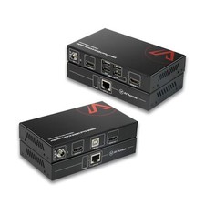 HDMI USB KVM Extender Dual Monitor Over Cat5e/6/6a/7 up to 1080p@60Hz 197ft, ... picture