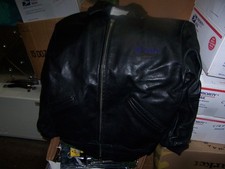 Very vintage Silicon Graphics 77 Black Leather Jacket Size Small picture
