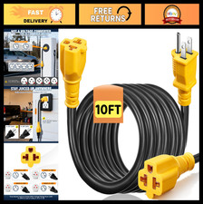 10FT 15A to 20A Power Adapter Cable, 12AWG NEMA 5-15P/5-20R/6-15R/6-20R T Blade picture