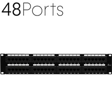 1U 2U Cat6 Patch Panel LAN UTP 110 Type Rackmount RJ 45 568A/B Surface Bracket picture