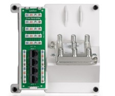 Leviton 47603-DP6 Compact 1x4 Bridged Telephone, 4 Data & 6-Way TV Panel picture