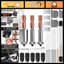 48pcs 3D Printer Hotend Kit, Hardened Steel Nozzles 0.2/0.4/0.6mm, Cleaning Need picture