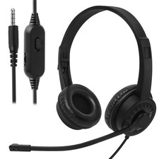 Kids Wired Headphones With Microphone For Classroom School Student K-12, 3.5mm picture